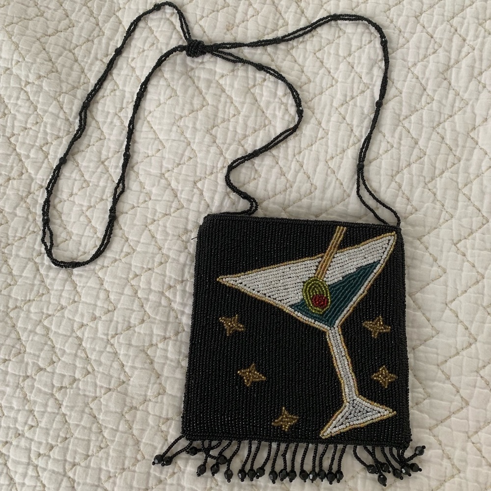 Martini beaded purse